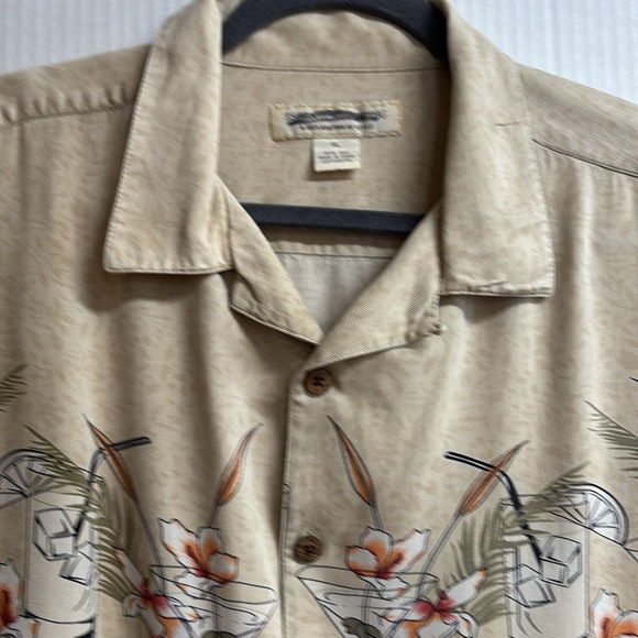 Island Republic Men's Hawaiian Shirt Button Down 100% Silk Short Sleeve Size XL - Picture 4 of 14